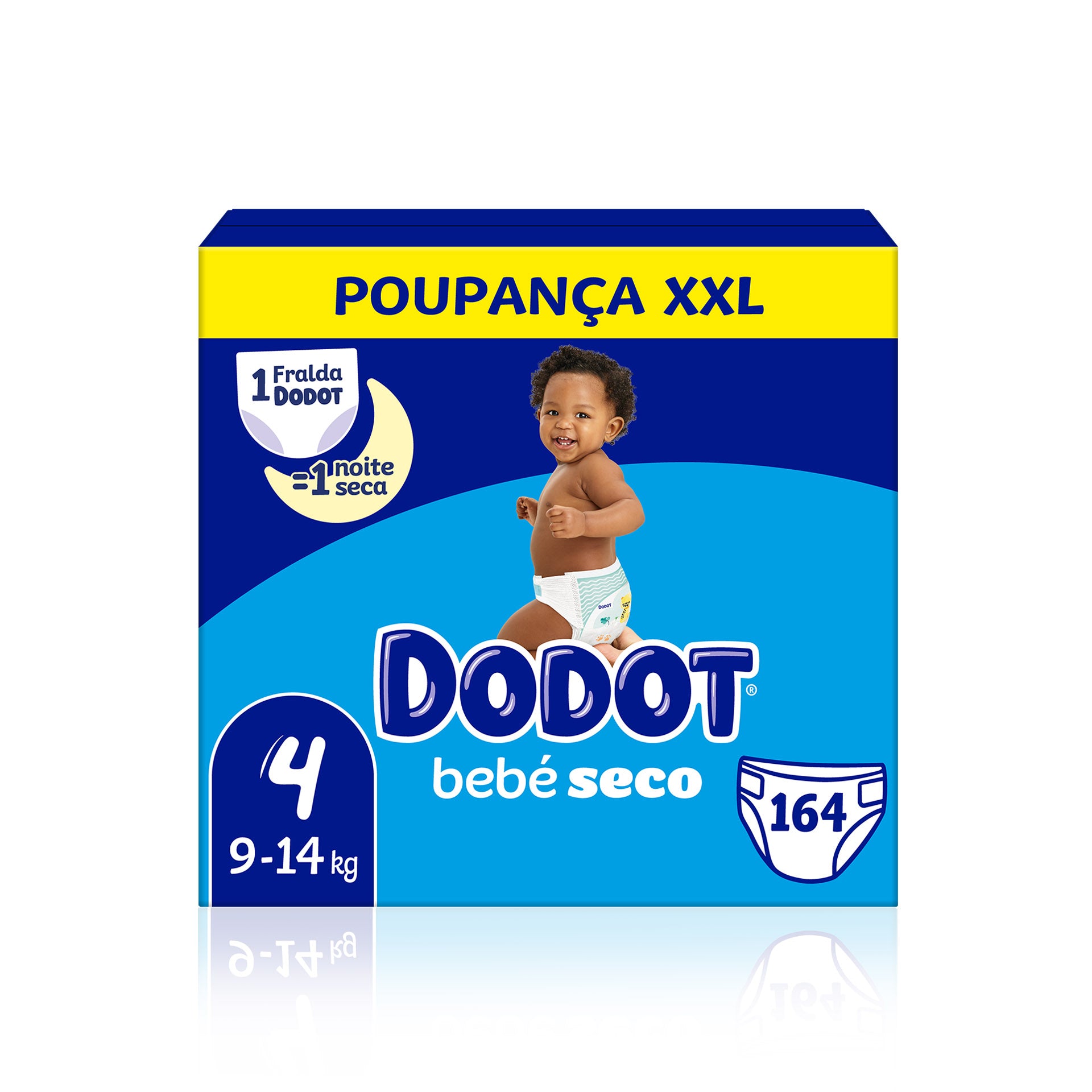 Pañales Dodot bebé-Seco XXL T4 (9-14 kg.) 164 ud.