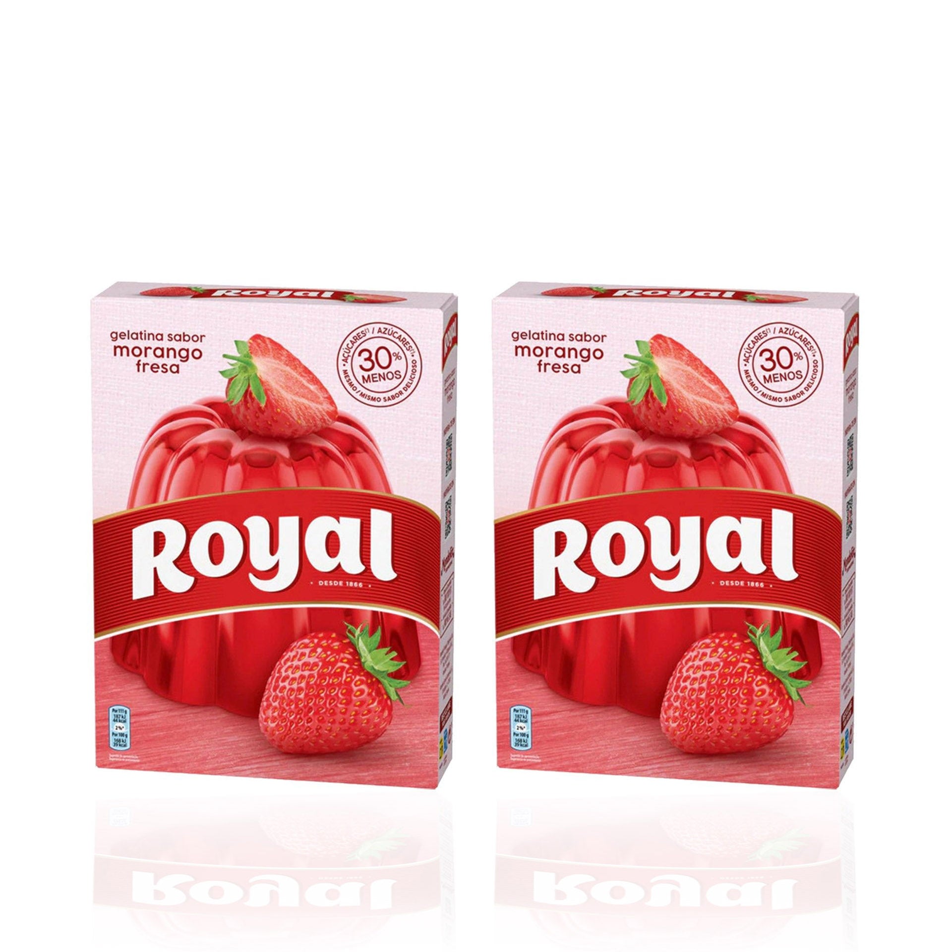 Gelatina sabor fresa sin azúcar Royal sin gluten pack de 4