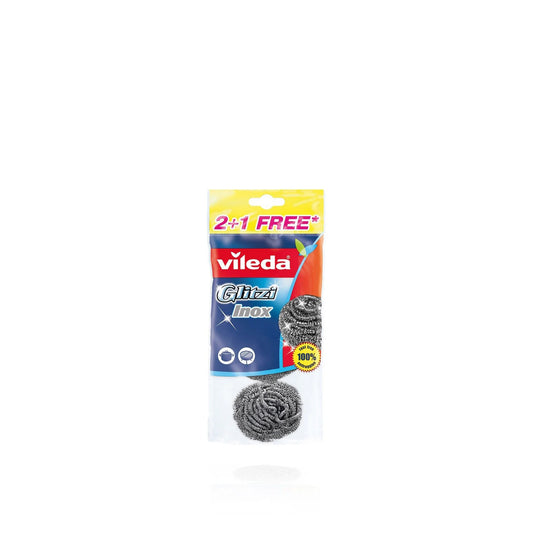 Vileda Esfregão Inox Spiral Glitzi 2+1