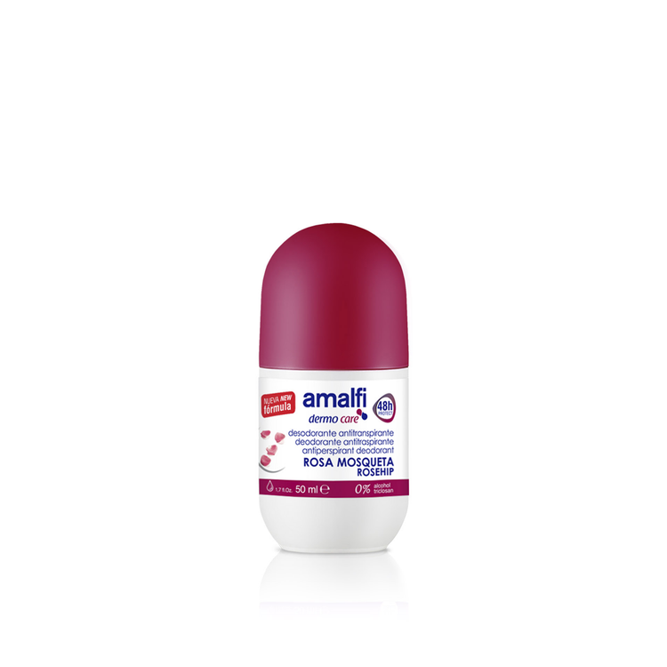 Amalfi Desodorante Roll-On Rosa Mosqueta 50 ml - Pack 3 x 50 ml