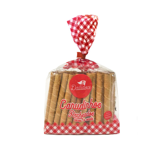 Dailidoce Canudinhos Recheio Cacau e Avelã 300 gr