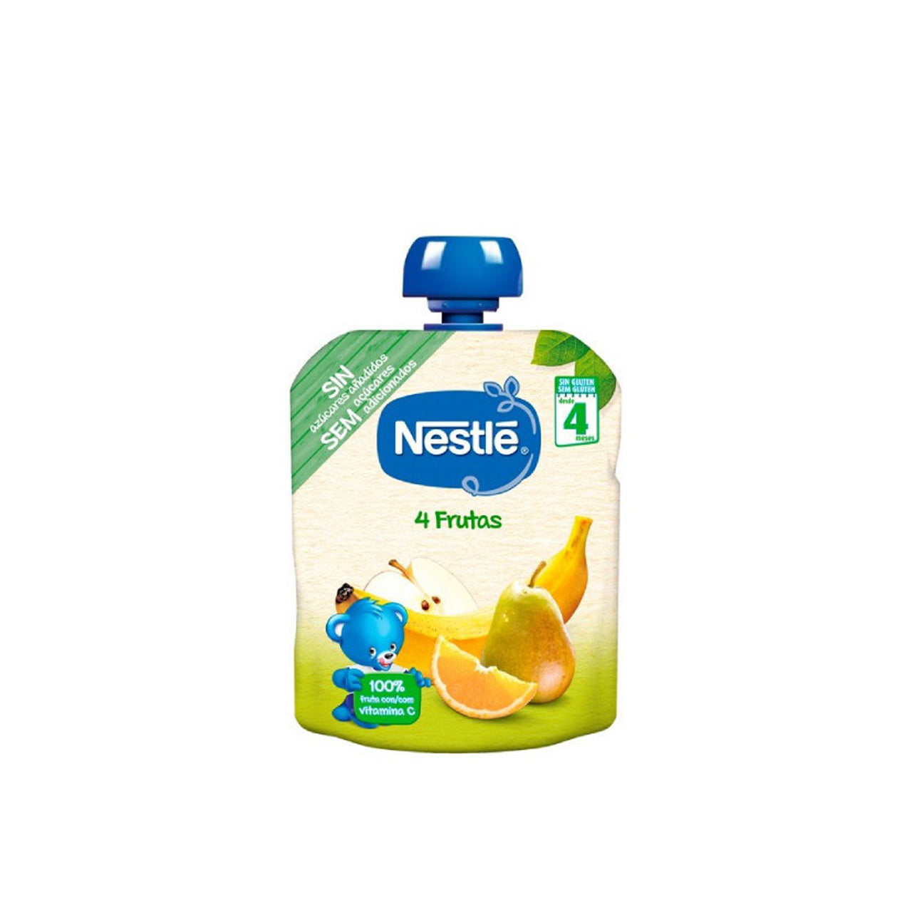 Nestlé Pacotinho 4 Frutas (+4 meses) sem glúten 90 gr