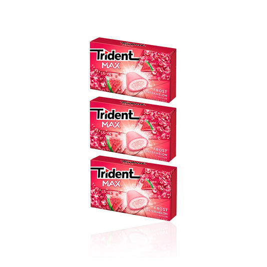Trident Max Frost Pastilha Elástica Melancia 20 gr - Pack 3 x 20 gr