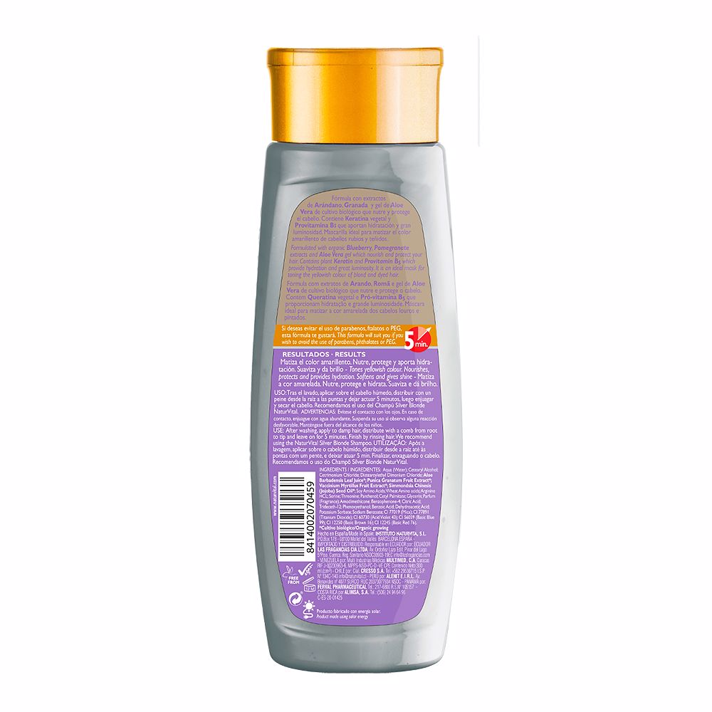 Natur Vital Mascarilla matizante louro prateado 300 ml