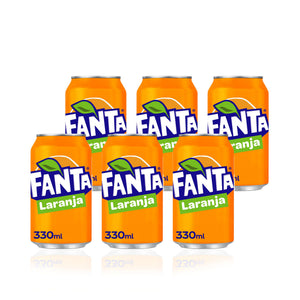 Fanta Laranja Lata 33 cl - Pack 6 x 33 cl SDR — embalagem