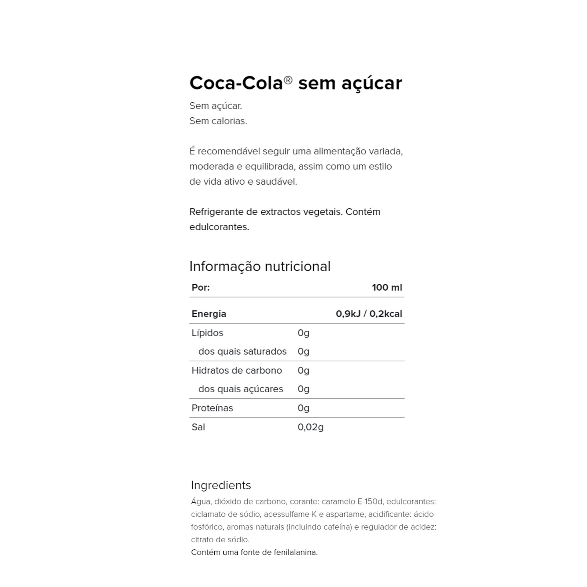 Coca-Cola Zero 33 cl - Pack 6 x 33 cl SDR