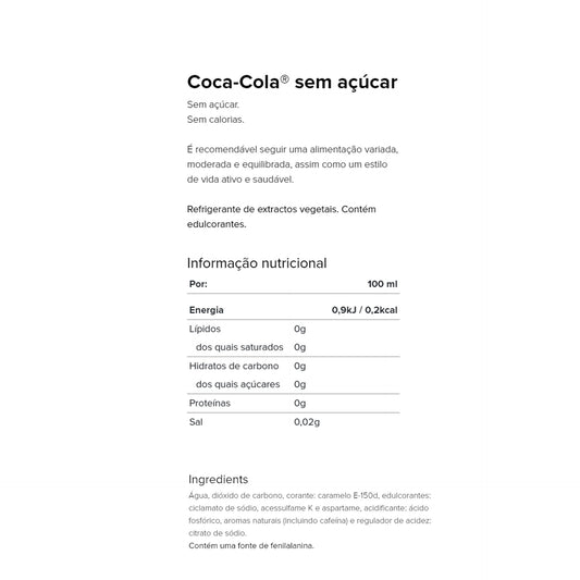 Coca-Cola Zero 33 cl - Pack 6 x 33 cl SDR