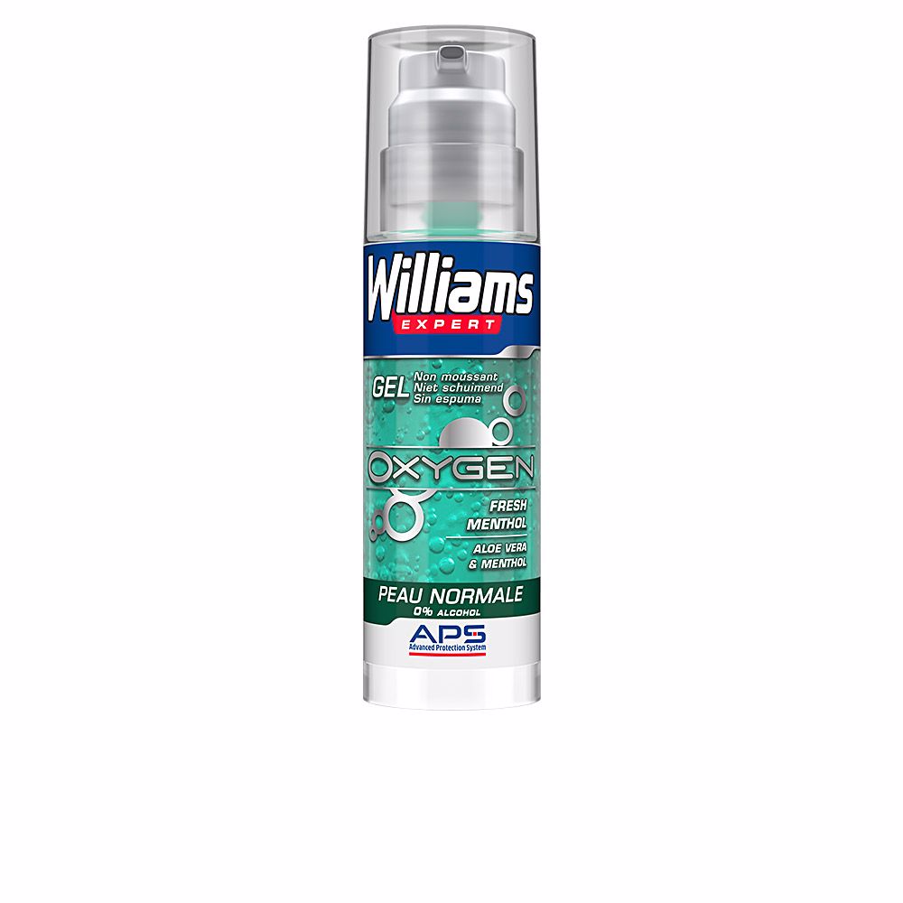 Williams Especialista em gel oxigênio de barbear com álcool 0% para pele normal 150 ml