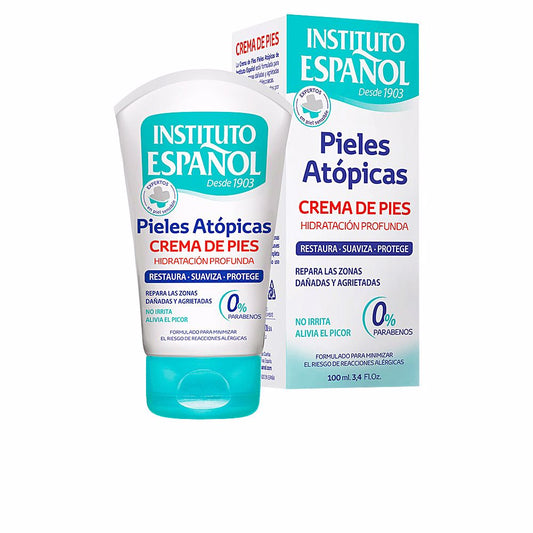 Instituto Español Pele atópica creme hidratante e reparador para pés 100 ml