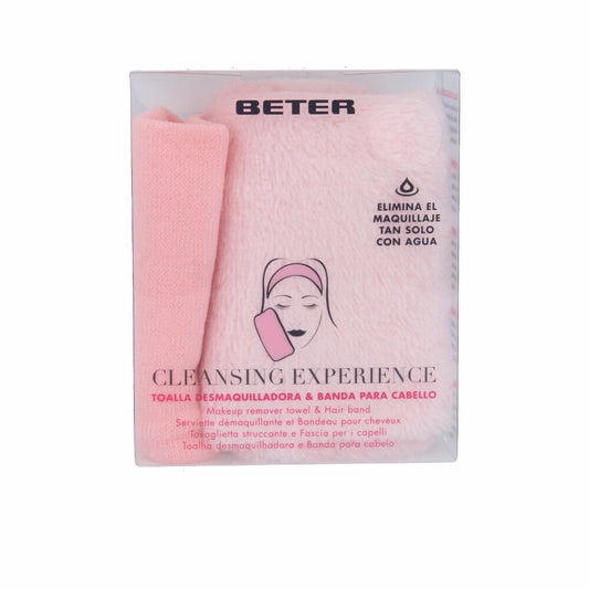 Beter Cleansing experience toalla desmaquilladora + banda cabello 2 u