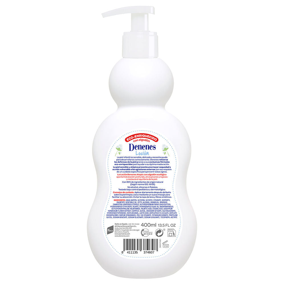 Denenes Leite hidratante para pele atópica denenes protech 400 ml