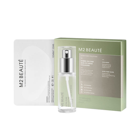 M2 Beauté Máscara híbrido segundo pele para os olhos com colágeno 7 aplicações