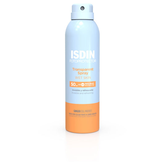 Isdin Spray fotoprotetor transparente para pele molhado spf50+ 250 ml