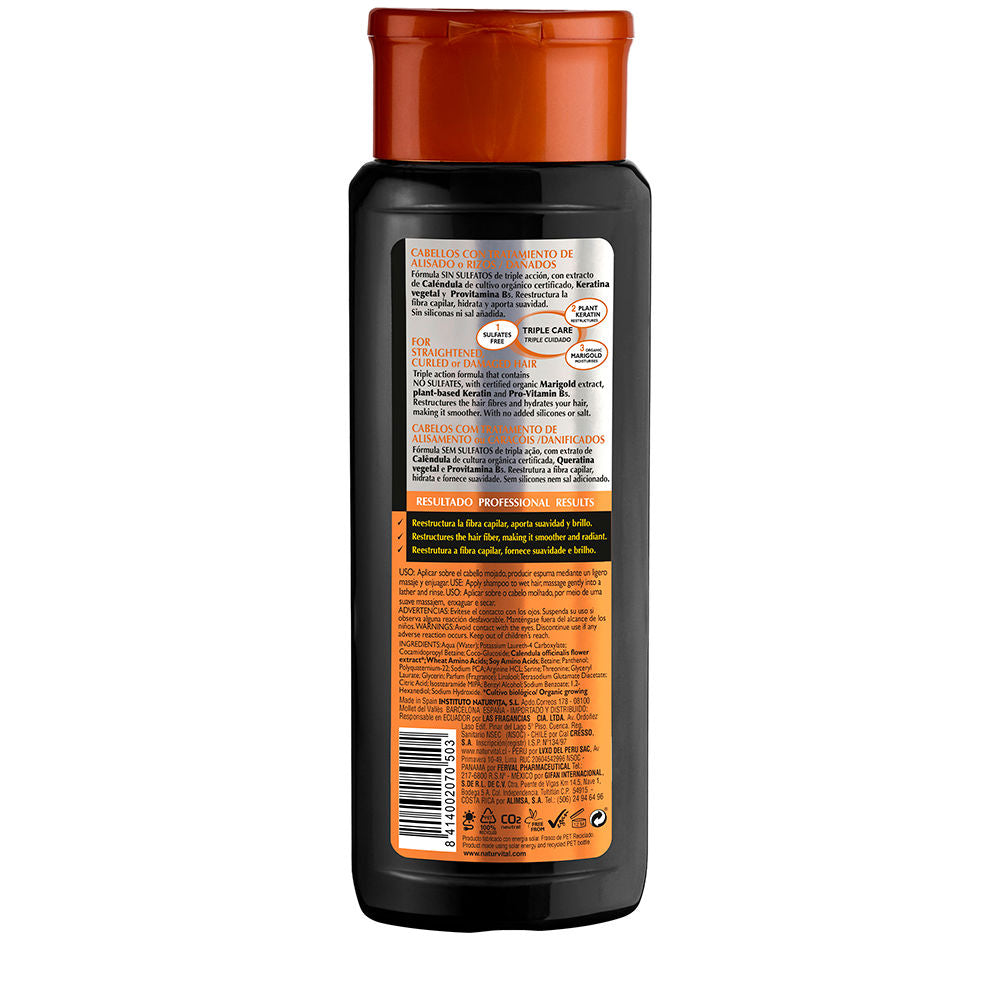Natur Vital Xampu de salão orgânico sem sulfato para cuidados delicados 300 ml