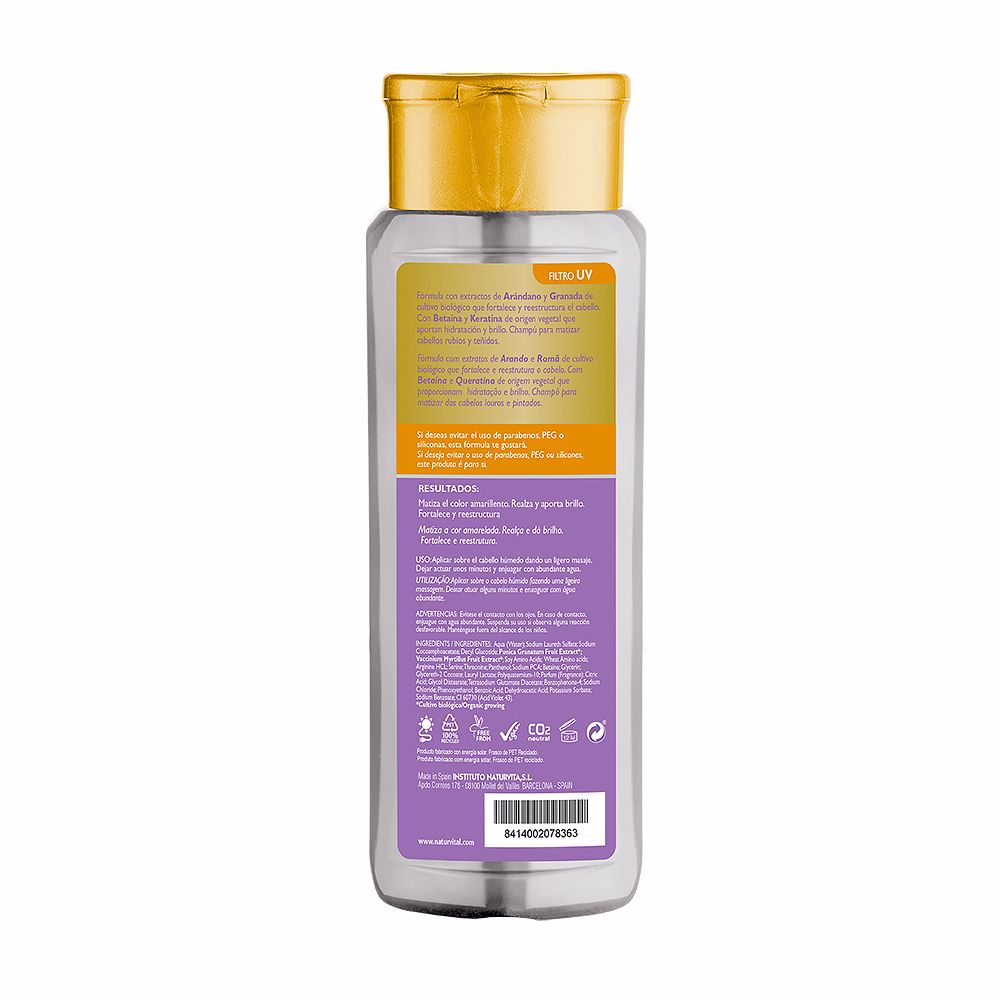 Natur Vital Loiro prateado shampoo matizante 400 ml