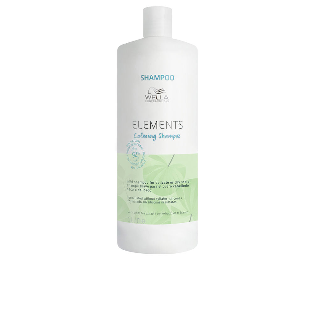 Wella Professionals Elements shampoo calmante natural para couro cabeludo seco ou delicado 1000 ml