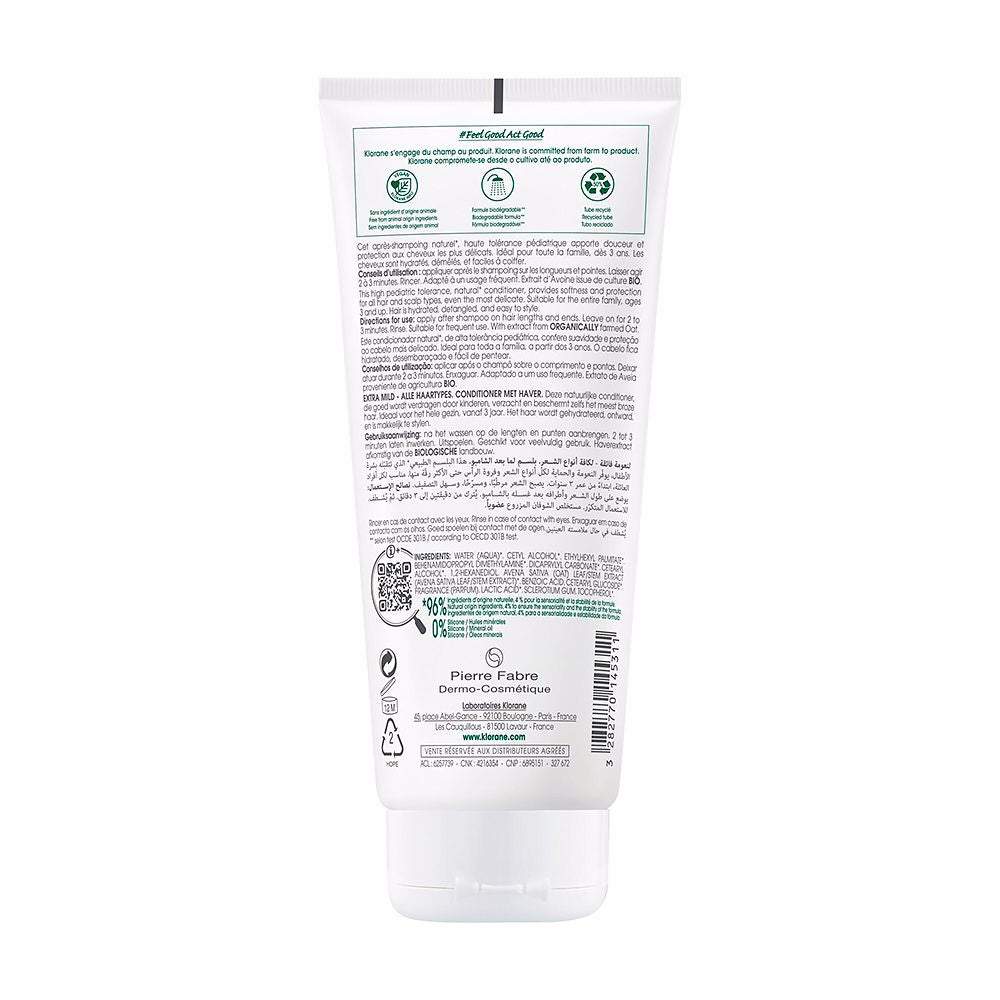 Klorane Ultra-gentle conditioner with oat milk 200 ml