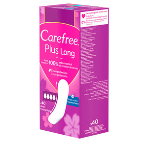 Carefree Plus long protetor fragrância fresca 40 ud