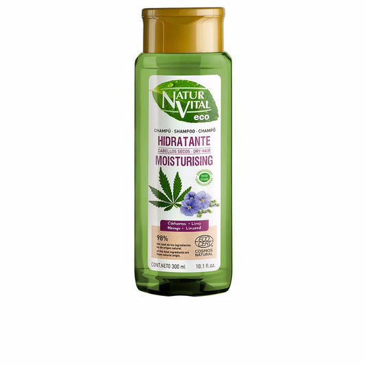 Natur Vital Shampoo eco hidratante de cânhamo e linhaça 300 ml