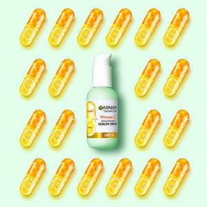 Garnier Creme sérum iluminador + antimanchas 2 em 1 com vitaminas c fps 25 50 ml