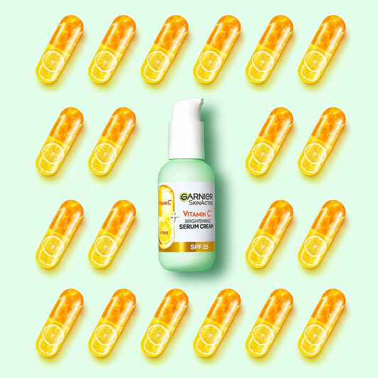Garnier Creme sérum iluminador + antimanchas 2 em 1 com vitaminas c fps 25 50 ml