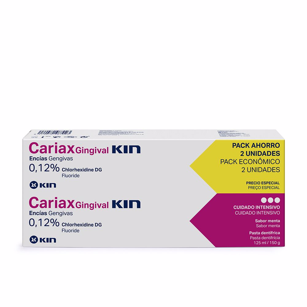 Kin Pacote de pasta de dente cariax gengival 2 x 125 ml