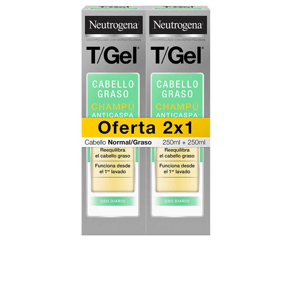 Neutrogena T/gel pacote shampoo anti-caspa normal-oleoso 2 x 250 ml