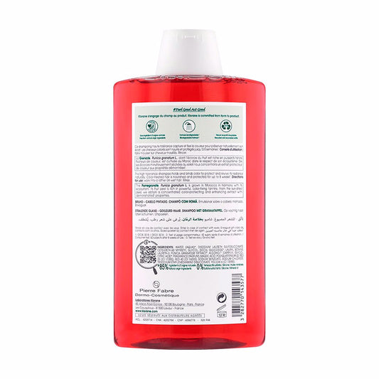Klorane A la granada shampoo brilho para cabelos coloridos 400 ml