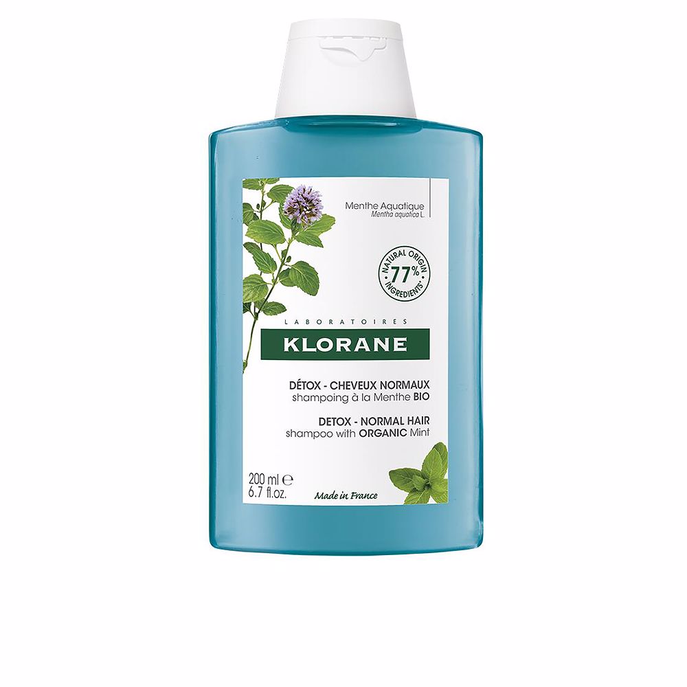 Klorane A la mint bio shampoo desintoxicante para cabelos normais 200 ml
