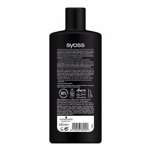 Syoss Champô queratina para cabelos crespos e segundo 440 ml