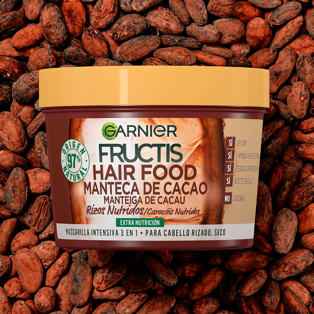 Garnier Frutis hair food manteiga de cacau máscara nutritivo para cachos 390 ml