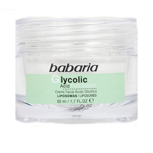 Babaria Creme facial de renovação celular de ácido glicólico 50 ml