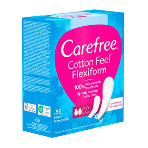 Carefree Flexiform algodão protetor sem perfume 56 u