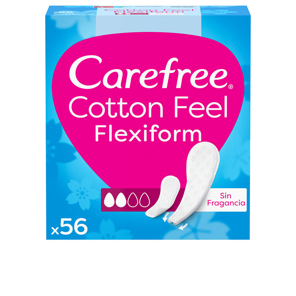 Carefree Flexiform algodão protetor sem perfume 56 u