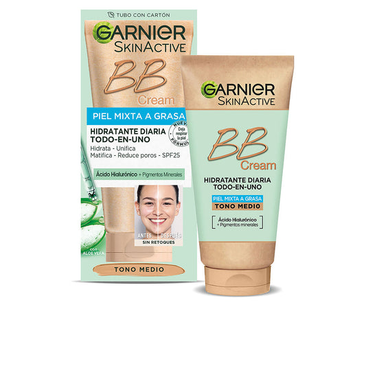 Garnier Pele ativo bb creme hidratante diário para pele erro a óleo fps 25 #tom médio 50 ml