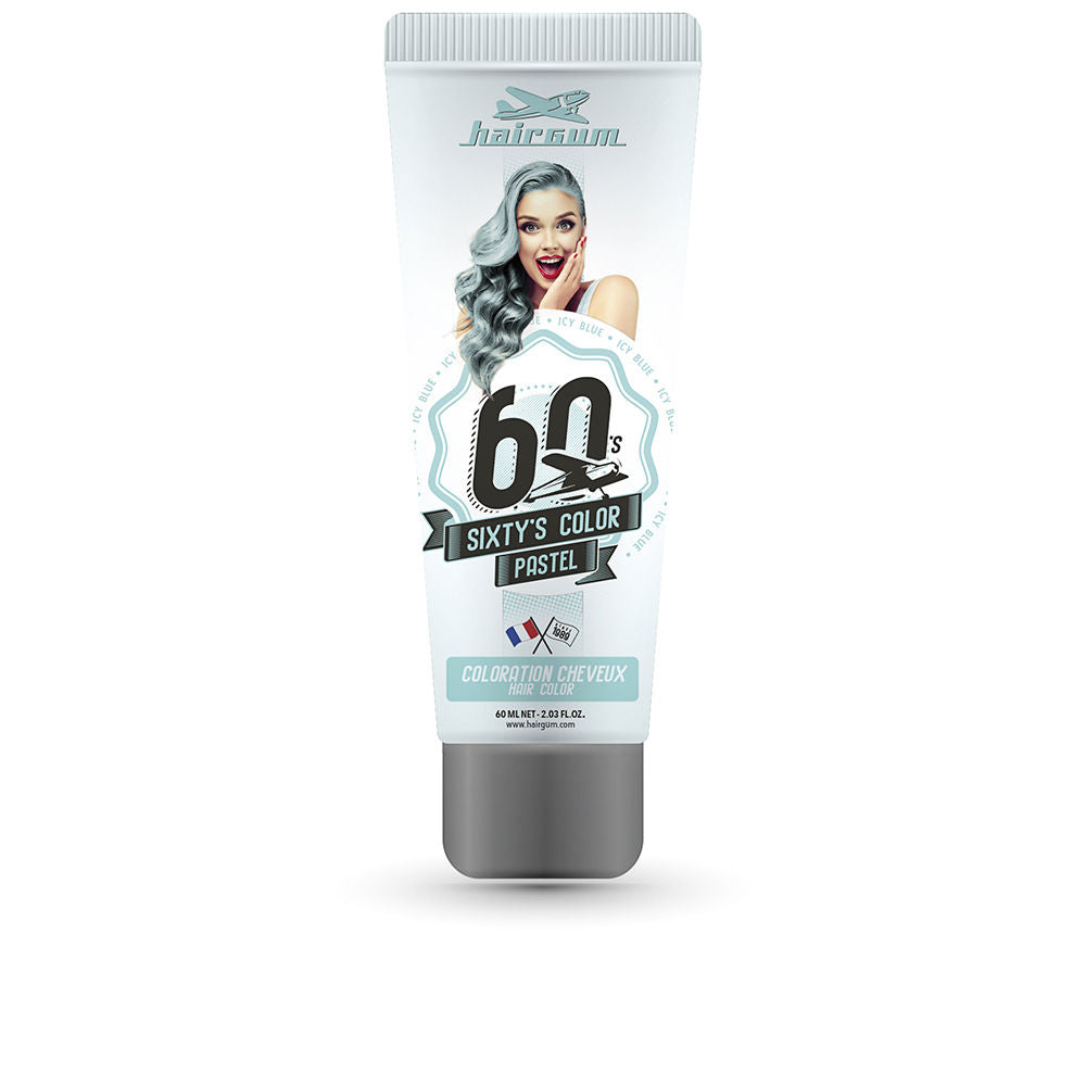Hairgum Cor de cabelo sixty's color #azul gelado 60 ml