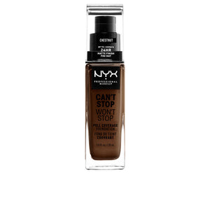 Nyx Professional Make Up Não posso parar, não posso parar base de cobertura total #castanha 30 ml