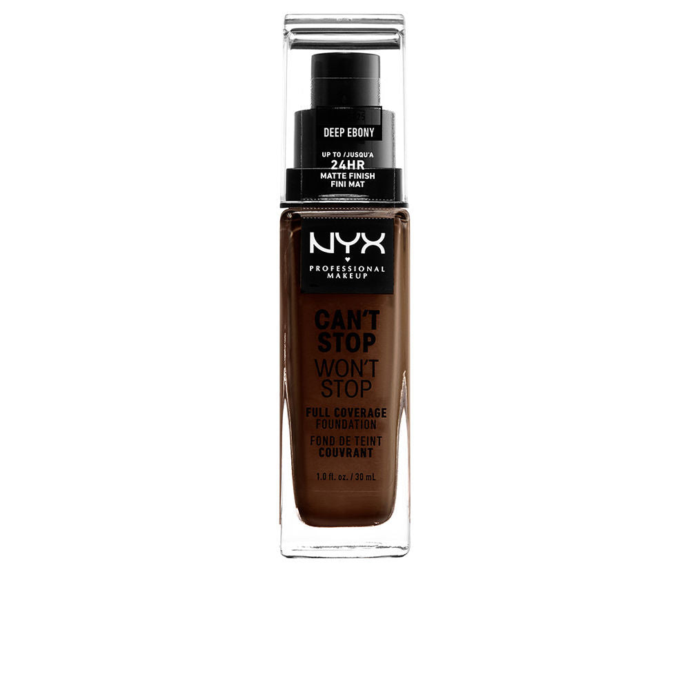Nyx Professional Make Up Não posso parar, não posso parar base de cobertura total #ébano profundo 30 ml