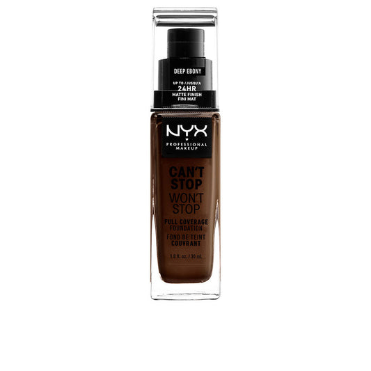 Nyx Professional Make Up Não posso parar, não posso parar base de cobertura total #ébano profundo 30 ml