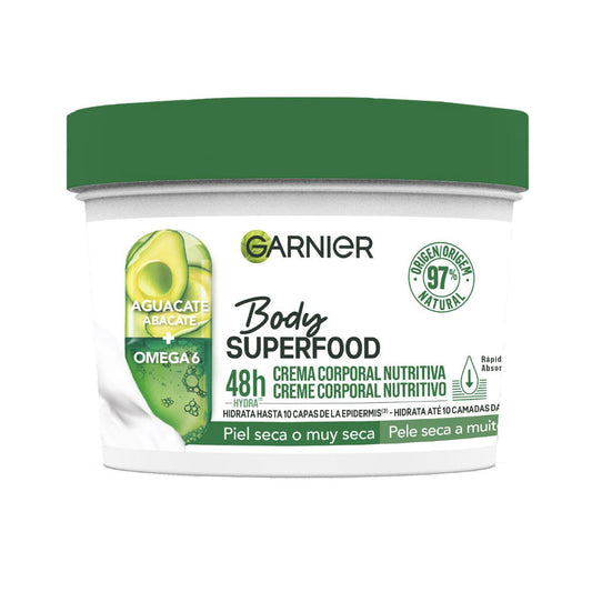 Garnier Body superfood aguacate creme corporal nutritivo pele seca a muito seco 380 ml