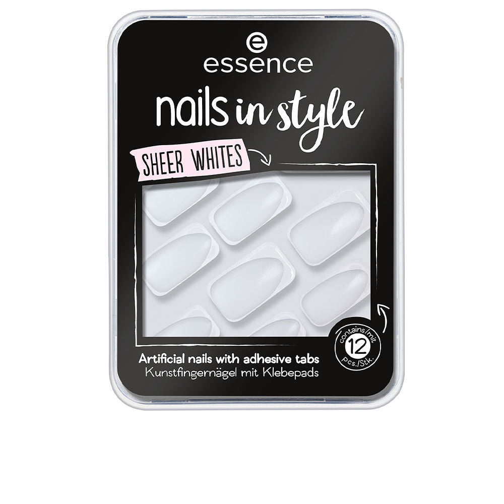 Essence Unhas in estilo uñas artificiais #11-sheer brancos