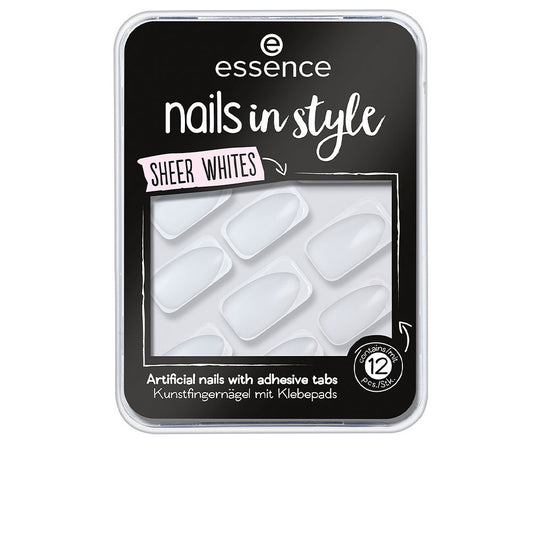 Essence Unhas in estilo uñas artificiais #11-sheer brancos