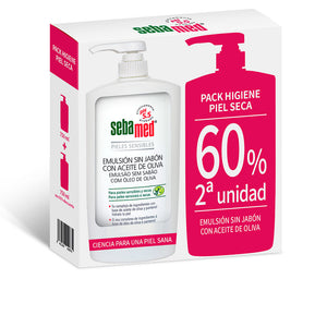 Sebamed Emulsão sem sabão gel de banho com duo de azeite 2 x 750 ml