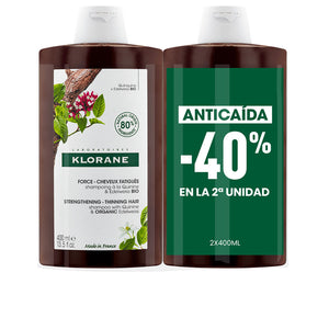 Klorane A la quinine e edelweiss bio shampoo fortalecedor duo 2 x 400 ml