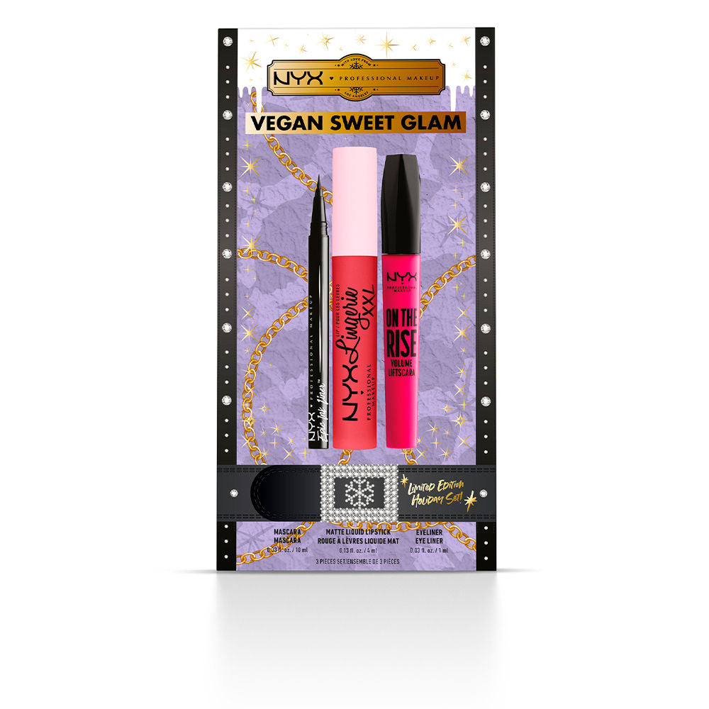 Nyx Professional Make Up Coffret vegan sweet glam edição limitada 3 pz