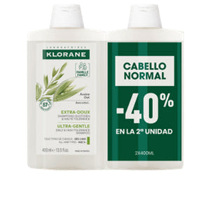 Klorane A la leche de avena champú extrasuave duo 2 x 400 ml