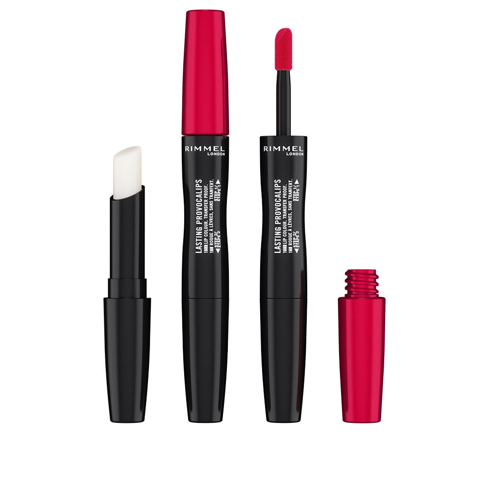 Rimmel London Lasting provacalips lip colour transfer proof #500-kiss the town red