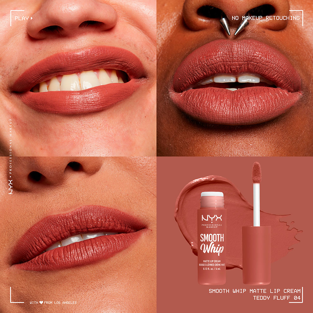 Nyx Professional Make Up Creme labial whipe liso fosco #teddy fluff 4 ml