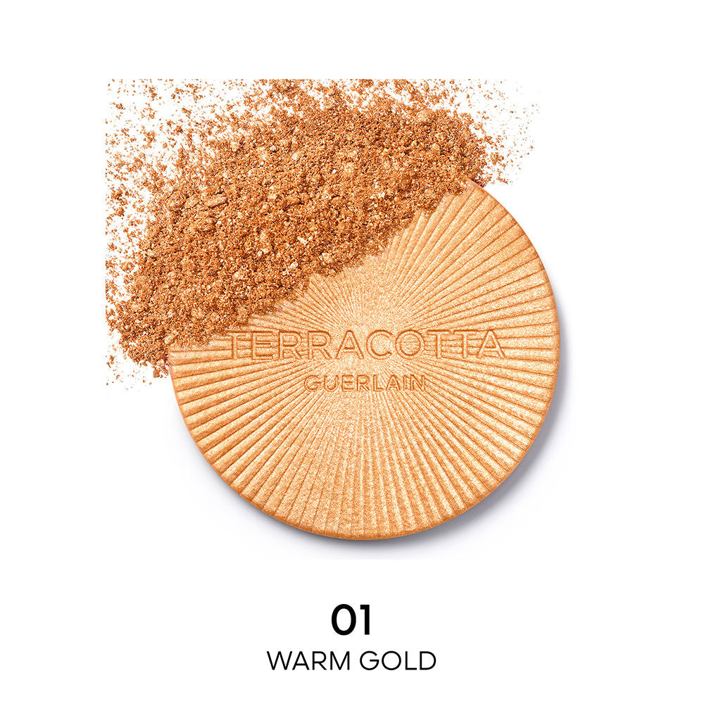 Guerlain Iluminador em pó compacto terracotta luminizer #01-ouro 10 gr
