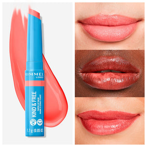 Rimmel London Bálsamo labial com cor gentil e gratuito #004-hibiscus chama 1,7g